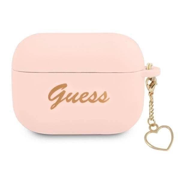 Guess GUAPLSCHSP kryt AirPods Pro růžový / růžový Silicone Charm Collection