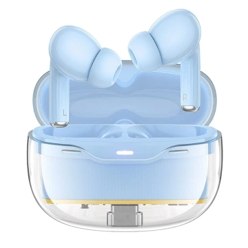 Bezdrôtové Bluetooth slúchadlá HOCO EW54 TWS – modré s nabíjacím puzdrom