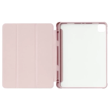 Stand Tablet Case etui Smart Cover pokrowiec na iPad Pro 12.9 2020 / 2021 / 2022 / iPad Air 13 2024 z funkcją podstawki różowy
