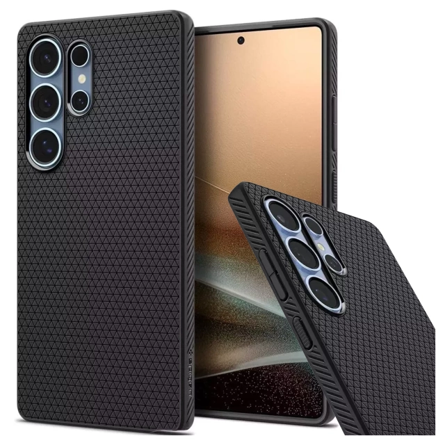 Samsung Galaxy S25 Ultra Hülle Schutzhülle Spigen Liquid Air Matt Schwarz