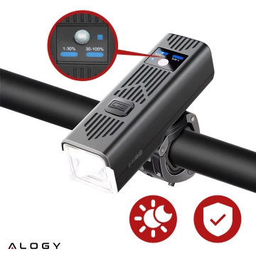 Alogy P12 Fahrradlicht schwarz Fahrradlicht vorne LED-Frontlicht Fahrradbeleuchtung wasserdicht IPX5