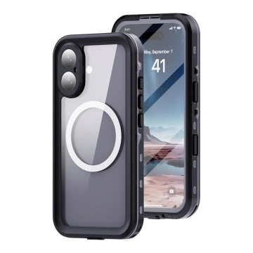 Vodotesné puzdro Alogy HydroArmor™ IP68 s priehľadným zadným 360 obrneným krytom pre MagSafe pre Apple iPhone 16 Plus