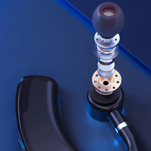 Bezdrátový headset pro hovory Bluetooth 4.0 do auta headset s displejem V8 Black