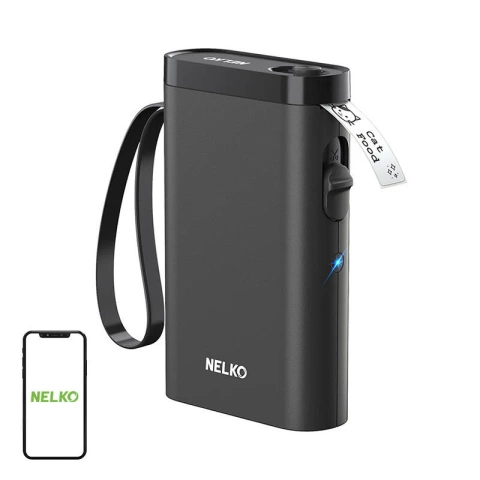 Nelko P21 Bluetooth USB-C Thermal Label Printer Black