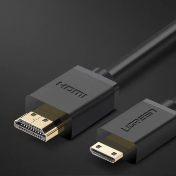 Uzelený kabel HDMI kabel - mini HDMI 19 pin 2.0v 4K 60Hz 30AWG 1.5m černý (11167)