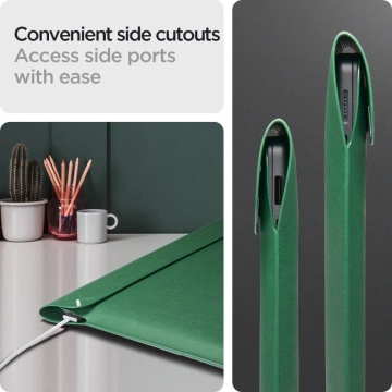 Puzdro na notebook Spigen Valentinus 13-14 Jeju Green
