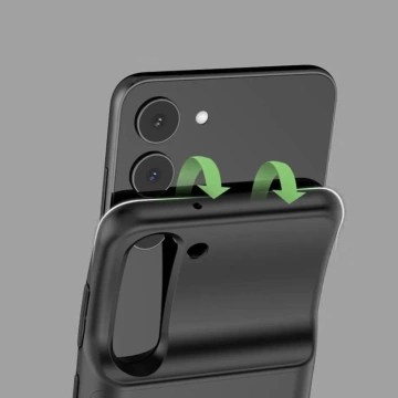 Etui Powercase 5000mAh für Samsung Galaxy S24 Ultra Schwarz