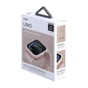 UNIQ Lino Apple Watch Series 4/5/6 / SE 44mm pouzdro. růžová / tvářenka růžová