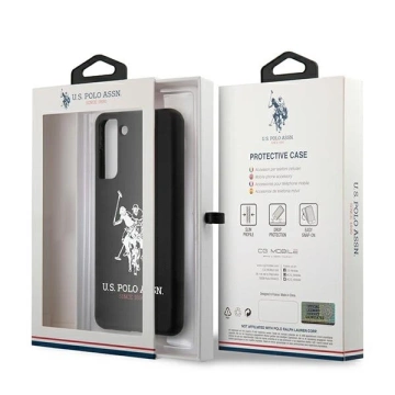 US Polo Silicone Logo Phone Case for Samsung Galaxy S21 Plus black/black