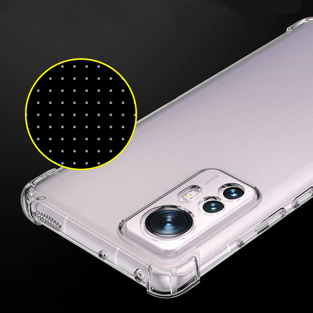 ShockProof Alogy Silicone Armor Case pre Xiaomi 12 5G Transparent