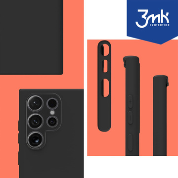 Case for Samsung Galaxy S24 Ultra 3mk Matt Case Housing Cover Matte Black Back Glass