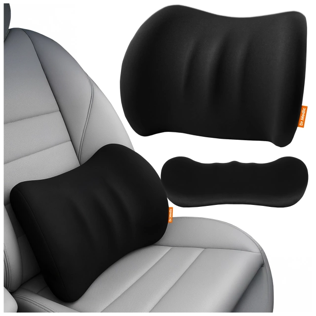 Poduszka do Samochodu pod Plecy Lędźwie DR.MEDIC LumbarRelax™ Ergonomiczna poduszka lędźwiowa na fotel krzesło do auta dla kierowcy pasażera