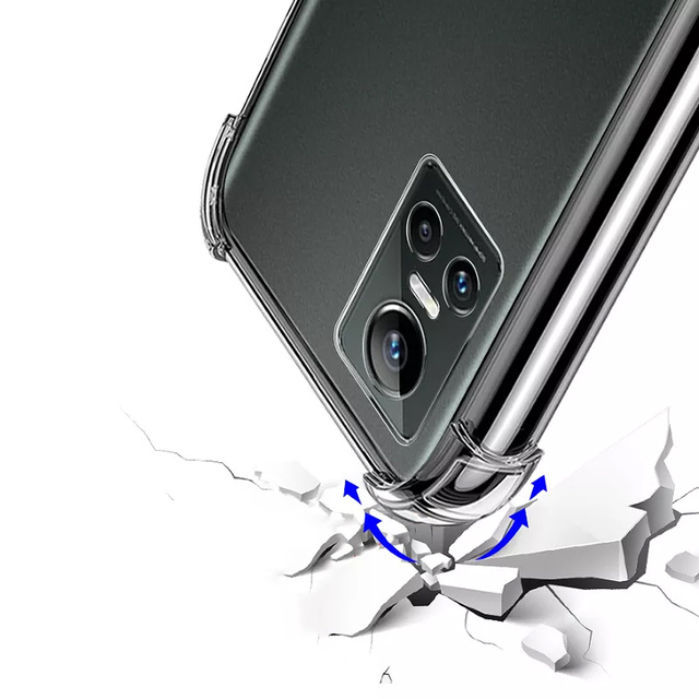 ShockProof Alogy Silikonové Armor pouzdro pro Realme GT Neo 3 Global Transparent