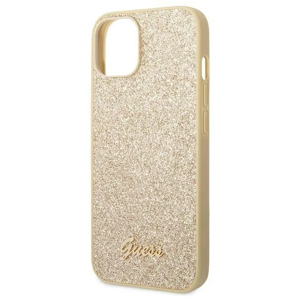 Etui Guess GUHCP14MHGGSHD für Apple iPhone 14 Plus 6,7" Złoty/Gold Hard Case Glitter Script