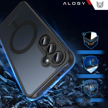 Pouzdro pro Apple iPhone 16 Pro Max Alogy Anti-Shock Hybrid Case pro MagSafe Transparent