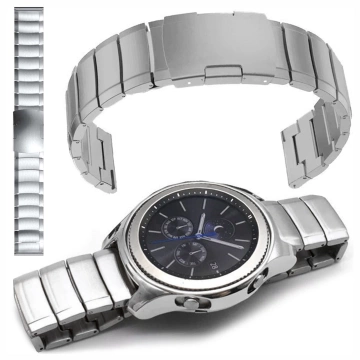 Steel Simple bracelet Alogy stainless steel strap for smartwatch 20mm Silver