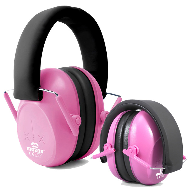 "Protective anti-noise earmuffs for children, 3 headphones, noise-dampening, for the plane, pink protectors"