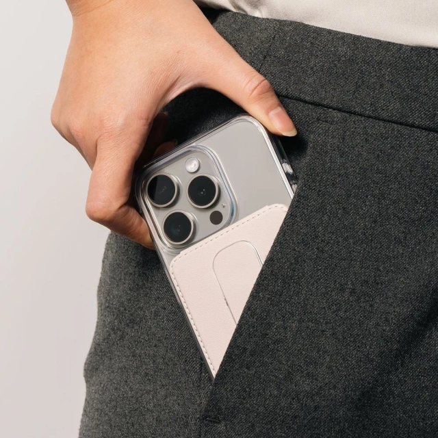 Pouzdro na karty Ringke s posuvným uchycením MagSafe, černé, univerzální