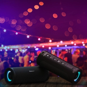 Prenosný bezdrôtový Bluetooth 5.0 reproduktor Tronsmart T6 Pro 45 W LED podsvietenie čierny (448105)