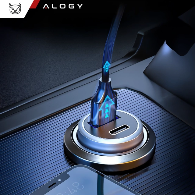 HUB-Splitter Alogy-Adapter für Computer-Laptop mit USB-C auf 3x USB-A 2.0 1x USB-A 3.0 Grau