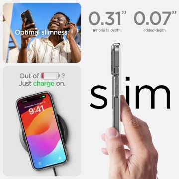 Etui Spigen Ultra Hybrid Mag до MagSafe для iPhone 15 чорний