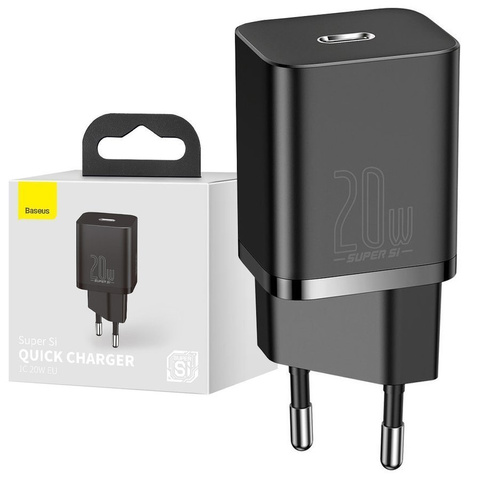 Baseus Super Si Quick Charger 1C 20W čierna nabíjačka