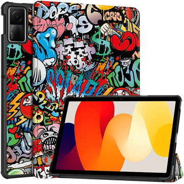 Hülle für Xiaomi Redmi Pad SE 2023 11" Smart Case Cover mit Klappe. Graffiti-Hülle und Cover