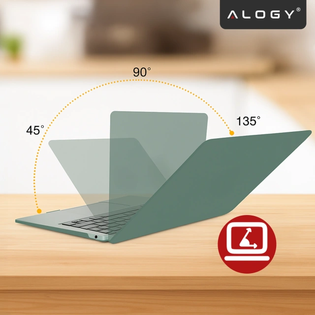 Чохол для Apple MacBook Air 13 / 13.3" 2018–2021 (M1 A2337/A2179/A1932) – Гнучкий, матовий захисний чохол, легкий та міцний – Alogy AirGuard™ Green