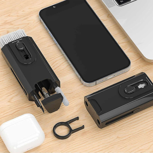 Multifunctional cleaner Alogy Cleaner Set 8in1 headphone keyboard screen cleaning kit for phones, laptops, computers Black