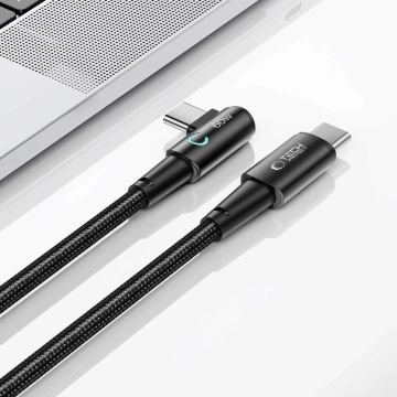 Cable angle USB Type C - USB Type C UltraBoost "L" 60W/6A 200 cm Gray