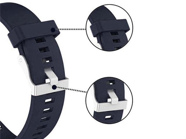 Řemínek z měkké pryže Alogy pro Garmin Fenix 5/5 Plus / 6/6 pro tmavě modrá