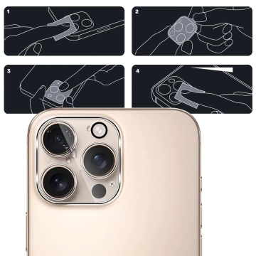 2x sklo objektivu fotoaparátu pro Apple iPhone 16 Pro / 16 Pro Max Alogy Lens Protector Pro Transparent