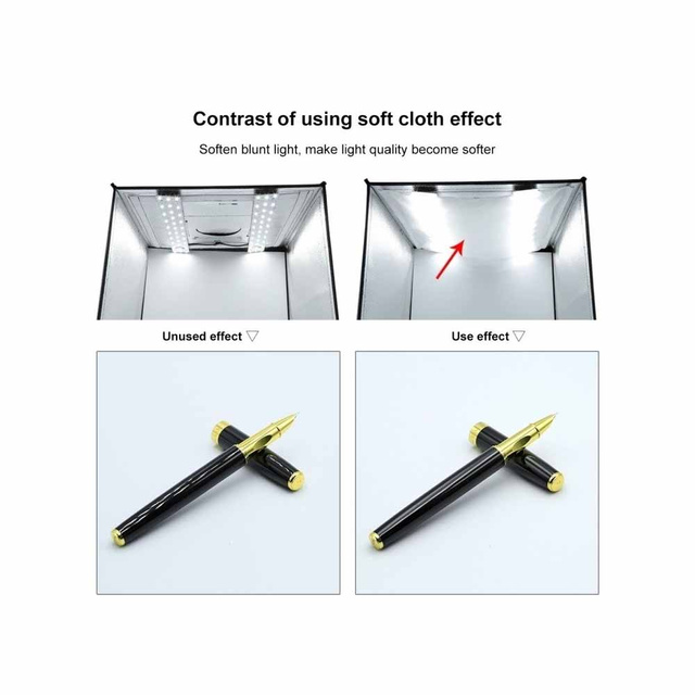 Světelný stan 60cm LED Puluz 3 380 lumenů