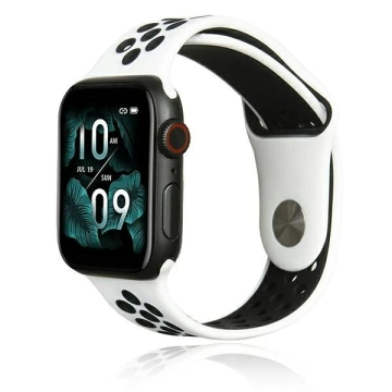 Pasek do smartwatcha Beline Sport Silicone do Apple Watch 42/44/45/49mm biało-czarny white/black