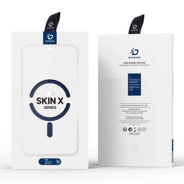 Dux Ducis Skin X Pro Hülle für Samsung S24 mit Magnetring und Klappe – Blau