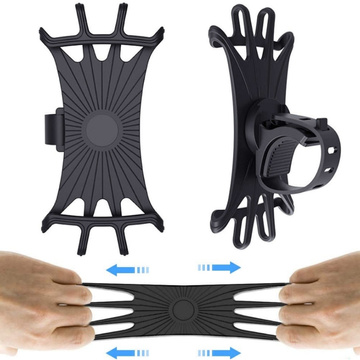 Велосипедний тримач Alogy Spider TPU Bike Phone Holder Силіконовий гнучкий для велосипедного моторолера квадроцикла Чорний