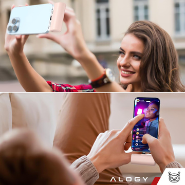 PowerBank 5000mAh Alogy vrecková malá externá nabíjačka Power Bank USB-C a lightning Pink