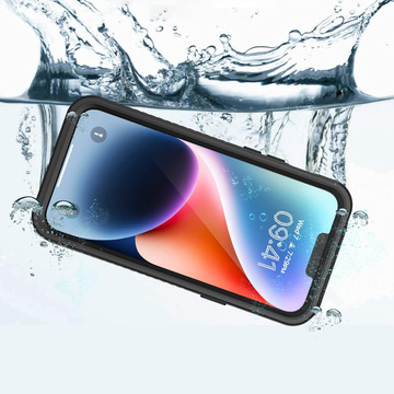 Чохол для iPhone 14 Waterproof Armored 360 Case Hybrid Camera Lens Protection IP68 Waterproof Black