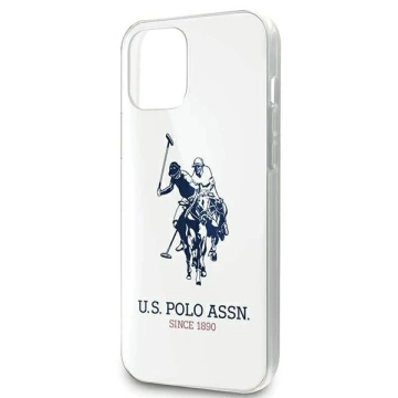 Puzdro na telefón US Polo USHCP12LTPUHRWH pre Apple iPhone 12 Pro Max bielo/biele lesklé veľké logo