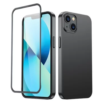 Joyroom 360 Full Case Cover pro iPhone 13 Zadní a přední kryt Tvrzené sklo černé (JR-BP927 černé)