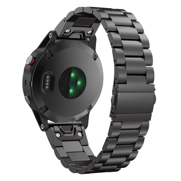 Náramek z nerezové oceli pro Garmin Fenix 5/6/6 Pro / 7 Black