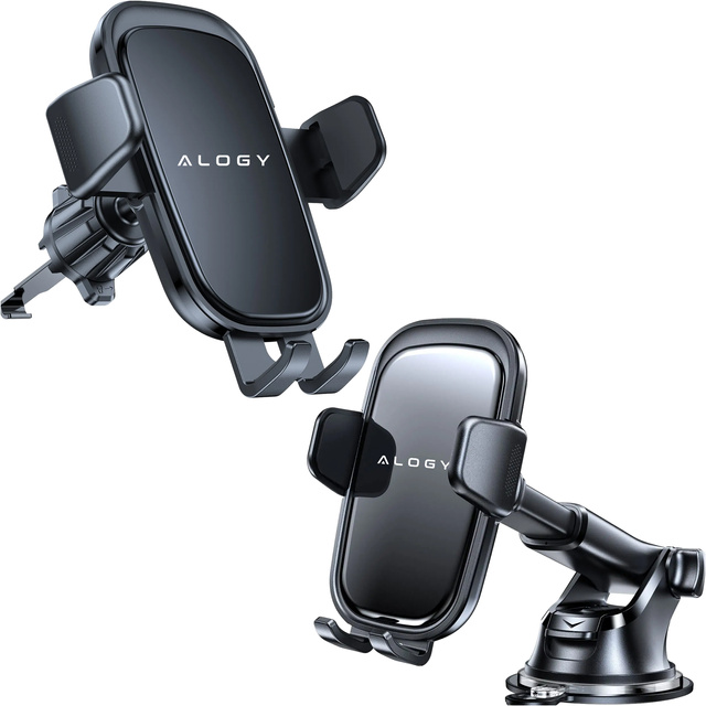 Autotelefonhalter, Fenster, Kühlergrill, Cockpit, Armaturenbrett, Auto, Auto, für 7-Zoll-Telefon Alogy 3in1 Schwarz