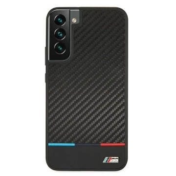 Pevné puzdro Etui BMW BMHCS22MPUCARTCBK do Galaxy S22 S906 M Collection Triangles black/czarny