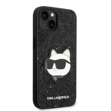 Захисний чохол для телефону Karl Lagerfeld KLHCP14MG2CPK для Apple iPhone 14 Plus 6.7" black/black hardcase Glitter Choupette Patch