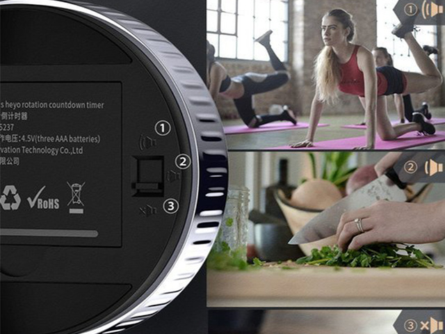 Baseus Heyo Rotation Magnetic Digital Timer Schwarz