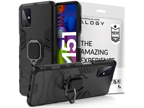 Puzdro Alogy Stand Ring Armor pre Samsung Galaxy M51 čierne