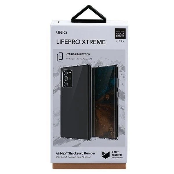 Pouzdro na telefon UNIQ LifePro Xtreme pro Samsung Note 20 Ultra transparentní/křišťálově čiré