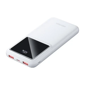 Powerbanka Vention FHKW0 10000mAh, Micro-USB, USB-C, 2xUSB-A, 22,5W (bílá)