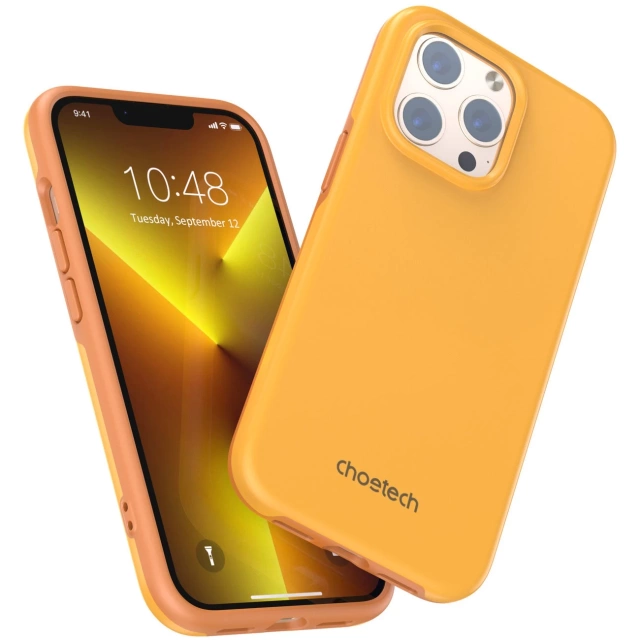 Kryt pouzdra Choetech pro iPhone 13 Pro Max oranžový (PC0114-MFM-YE)