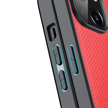 Dux Ducis Fino case cover covered with nylon material iPhone 14 red